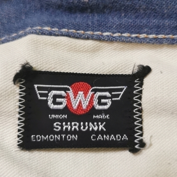 𝅺Vintage 80s GWG Edmonton Canadian King Jeans Distressed  34 - Picture 11 of 12